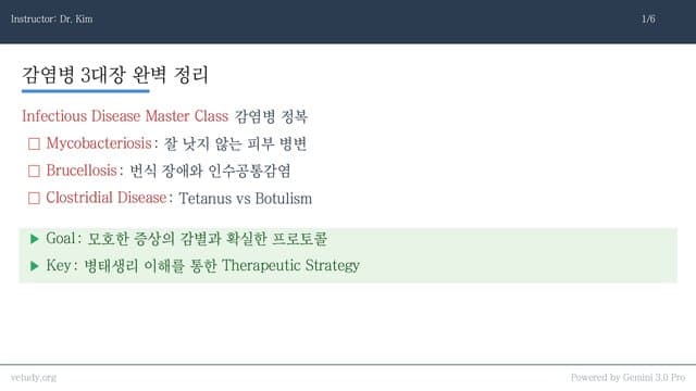 임상 수의사를 위한 감염병 마스터: 마이코박테리아, 브루셀라, 클로스트리디움