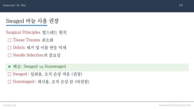 봉합사와 수술 장비: 선택과 적용