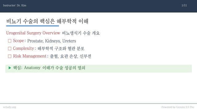 비뇨기 수술: 전립선과 신장의 임상적 접근