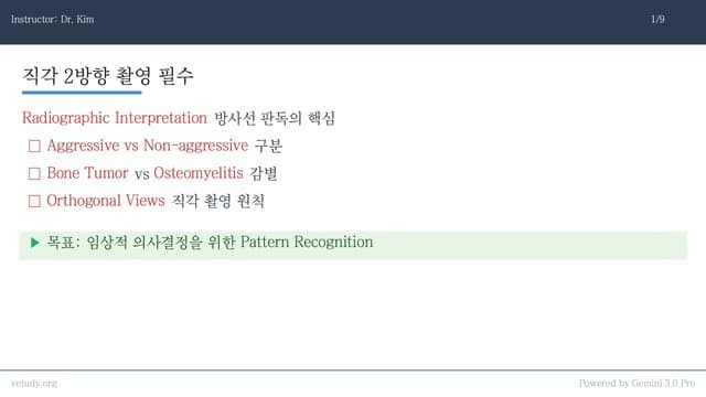 사지 골격 방사선 판독과 뼈 종양